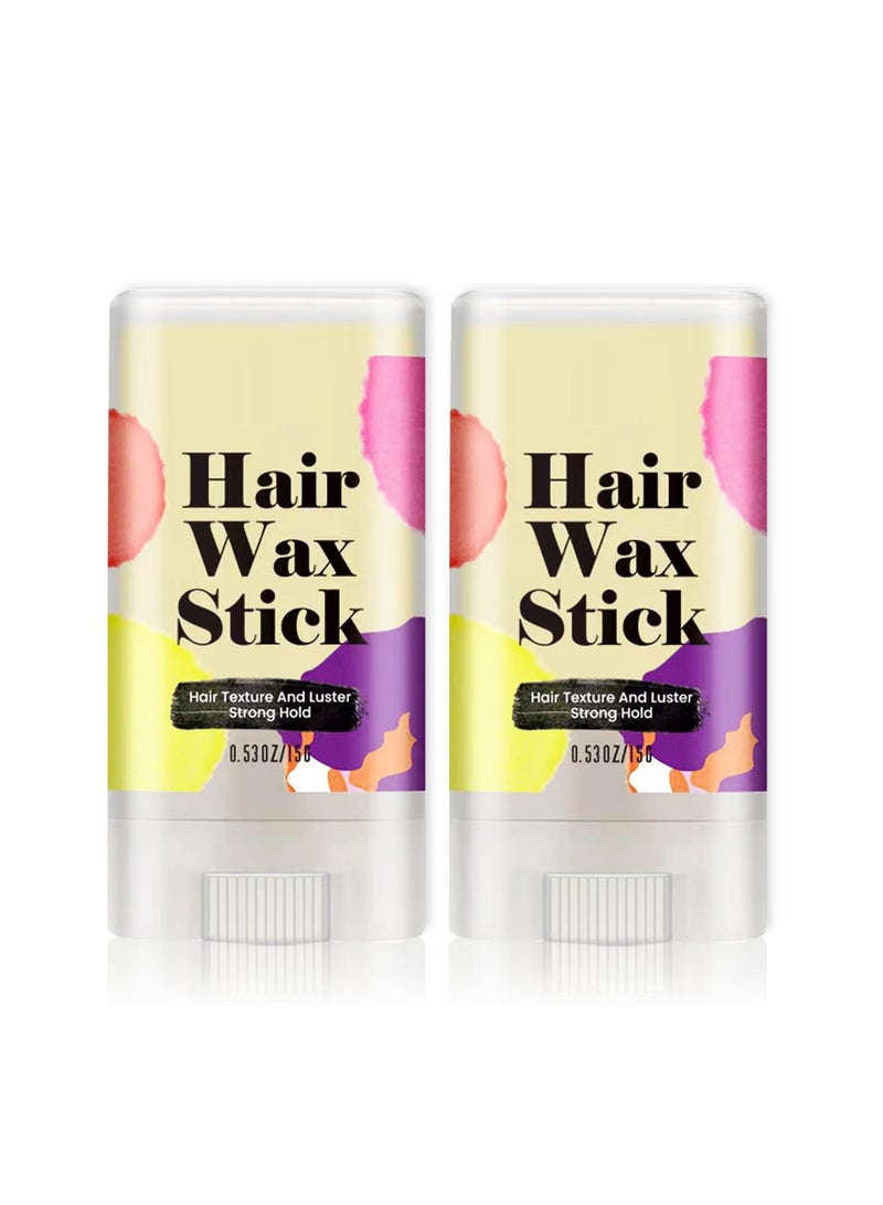 2PCS Hair Wax Stick for Women Kids, Styling Hair Wax Stick,  Non-greasy Styling Flyaway Hair Pomade Stick for Flyaway Hair u0026 Hair Frizz Slick Back Hair Gel Stick Long-Lasting Styling Wax Stick - Image 1