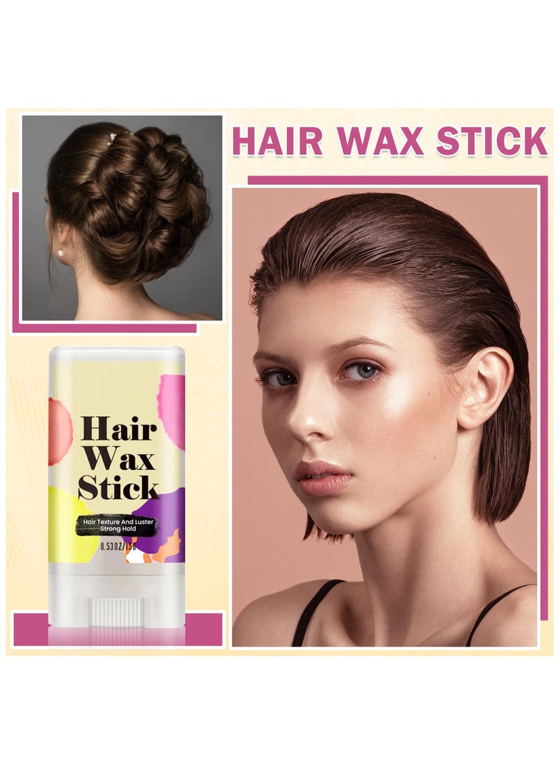 2PCS Hair Wax Stick for Women Kids, Styling Hair Wax Stick,  Non-greasy Styling Flyaway Hair Pomade Stick for Flyaway Hair u0026 Hair Frizz Slick Back Hair Gel Stick Long-Lasting Styling Wax Stick - Image 2