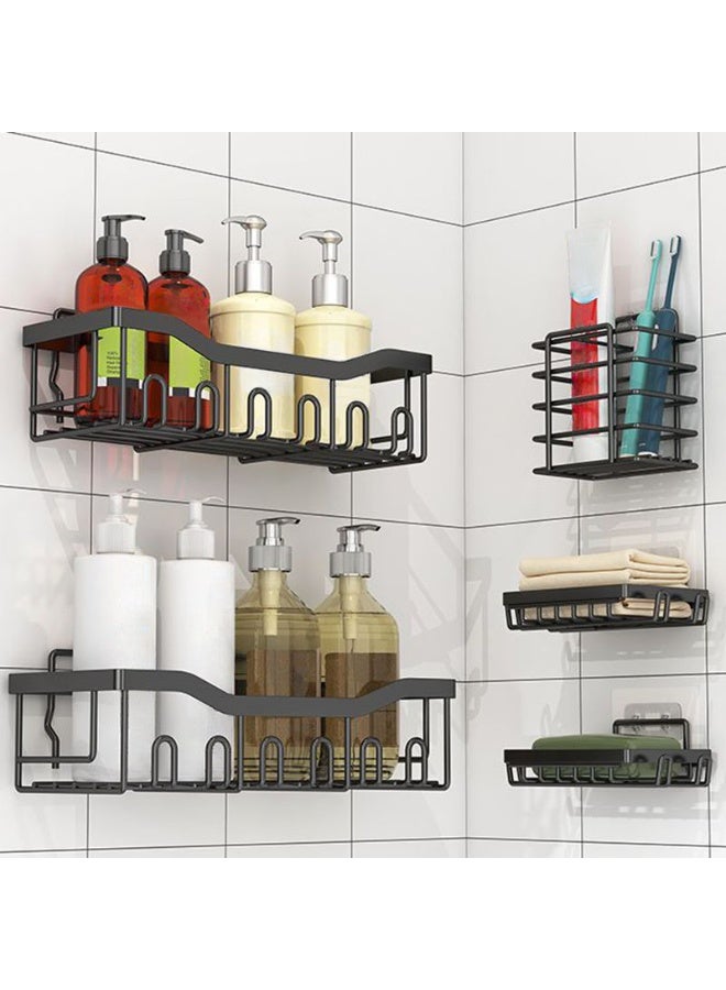 Shower Caddy 5 Pack, Adhesive BathroomOrganizer for Bathroom Storage Kitchen, NoDrilling, Large Capacity, Rustproof Stainless SteelBathroom Organizer Shelves for Inside ShowerRack - Image 1
