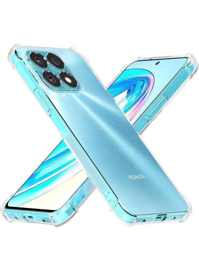 حافظة Honor X5B حافظة هاتف Honor X5b شفافة زوايا معززة مقاومة للخدوش TPU مطاط سيليكون ناعم أفضل غطاء واقي للكاميرا الشفاف لـ Honor X5B 2024 - Image 1