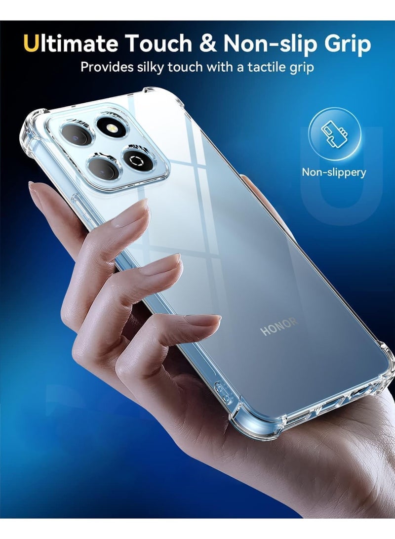 حافظة Honor X5B حافظة هاتف Honor X5b شفافة زوايا معززة مقاومة للخدوش TPU مطاط سيليكون ناعم أفضل غطاء واقي للكاميرا الشفاف لـ Honor X5B 2024 - Image 3