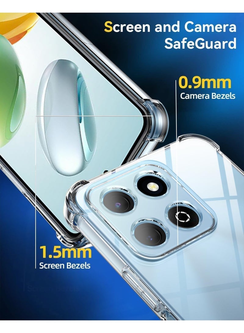 حافظة Honor X5B حافظة هاتف Honor X5b شفافة زوايا معززة مقاومة للخدوش TPU مطاط سيليكون ناعم أفضل غطاء واقي للكاميرا الشفاف لـ Honor X5B 2024 - Image 2