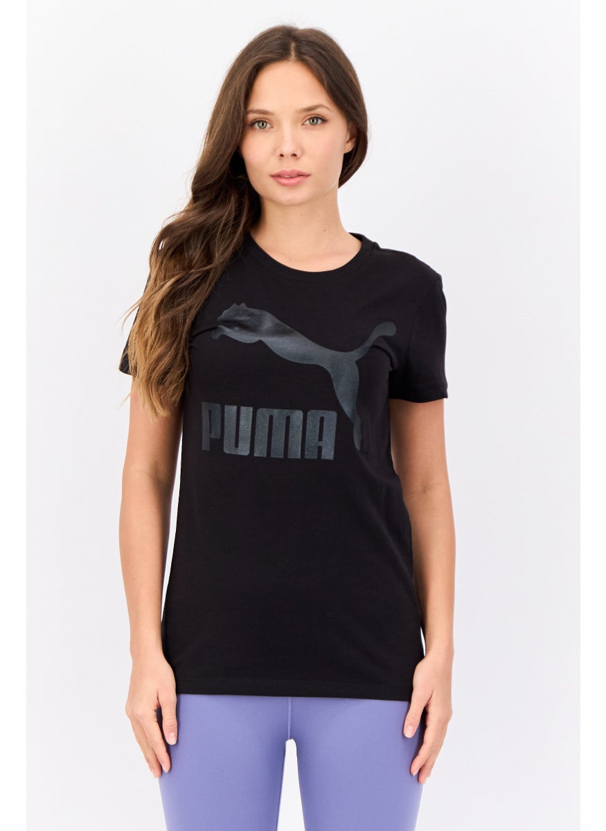 PUMA Women Sportswear Fit Short Sleeves Outdoor Top, Black  - Image 1