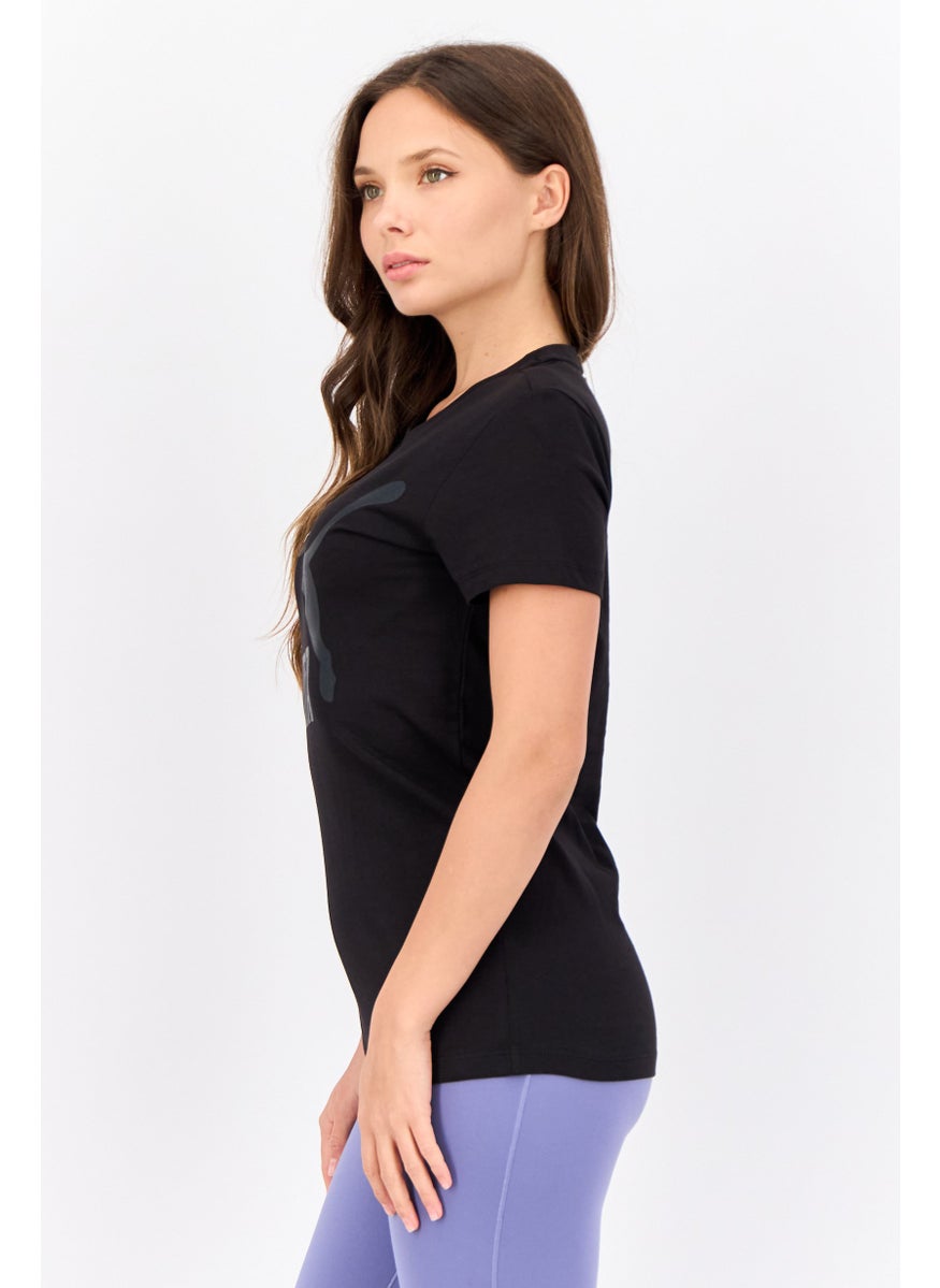 PUMA Women Sportswear Fit Short Sleeves Outdoor Top, Black  - Image 2