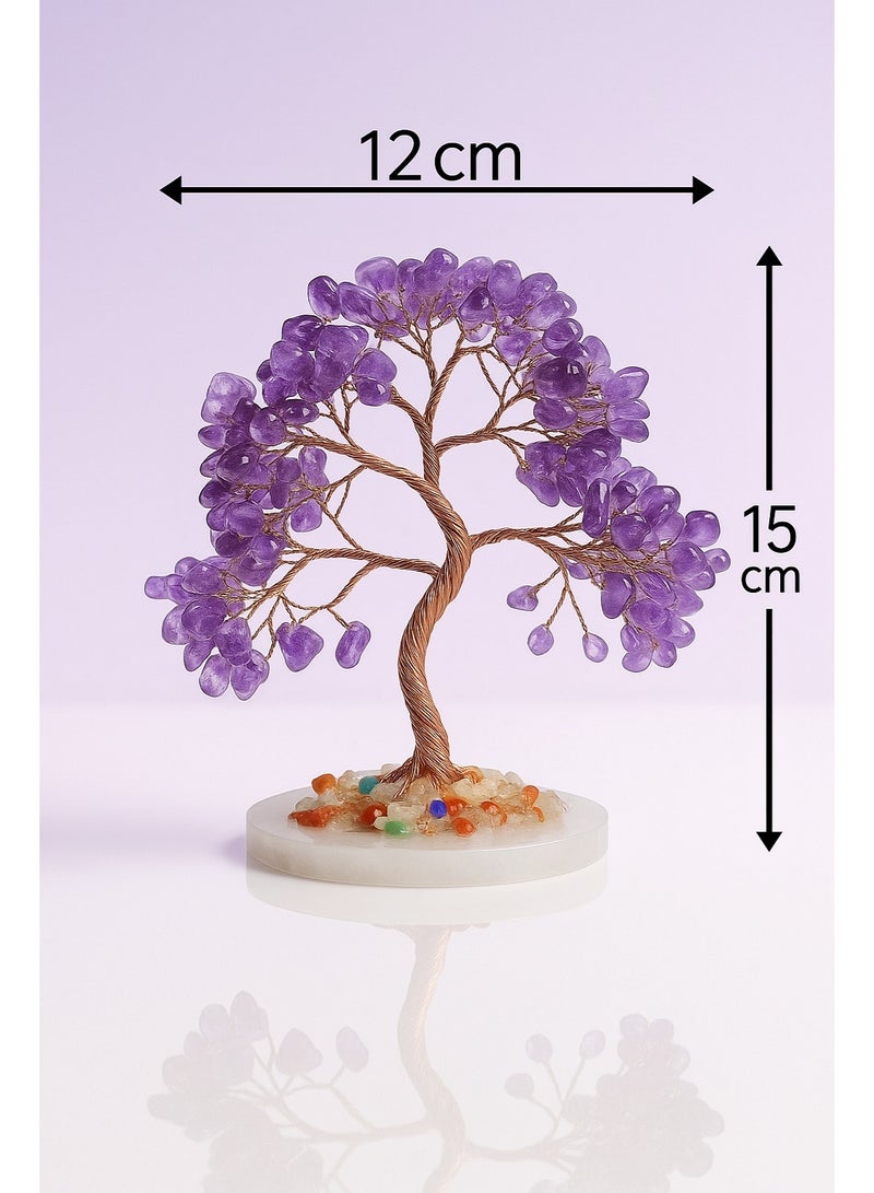 Amethyst ornaments, natural amethyst, fortune tree, agate base, furniture crafts, office desktop ornaments, home decoration, hotel decoration, office decoration, birthday gifts, graduation gifts, party gifts, Valentine's Day gifts - Image 3