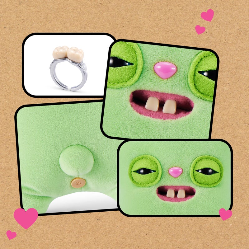 Fuggler Wedding Fuggs 9-Inch Plush 2-Pack by ZURU â€“ Funny Ugly Monster Stuffed Animals with Human-Like Teeth & Tooth Ring, Collectible Plush for Kids, Tweens, Teens & Adult Fans - Image 5
