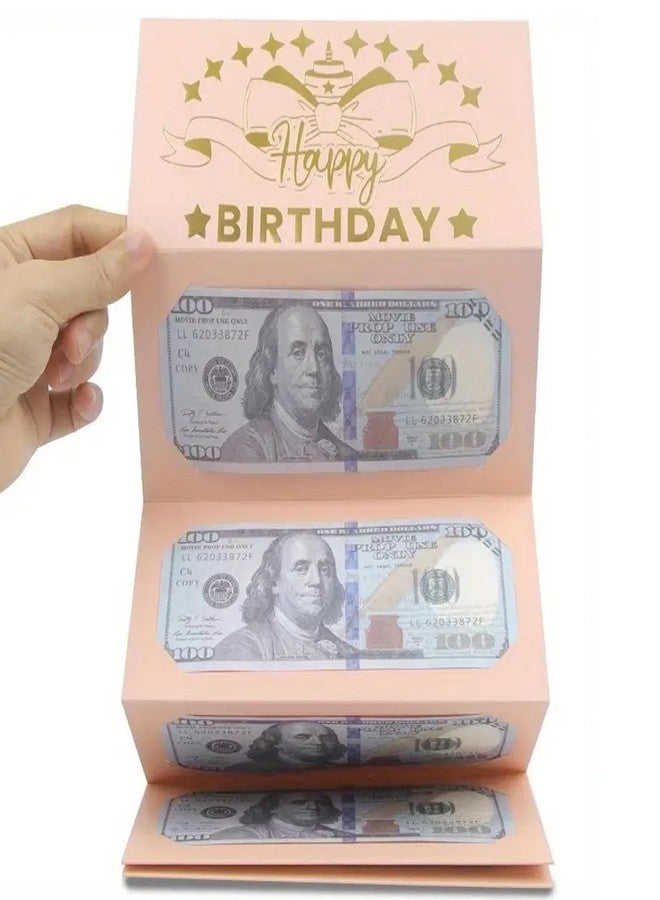 Neioaas Happy Birthday Money Holder for Cash Gift Card with 6 Slots, Festive Cash Gift for Men Women Kids,Money Holder Gift Card for Men Women Girls Boys(Pink,Birthday - Image 3
