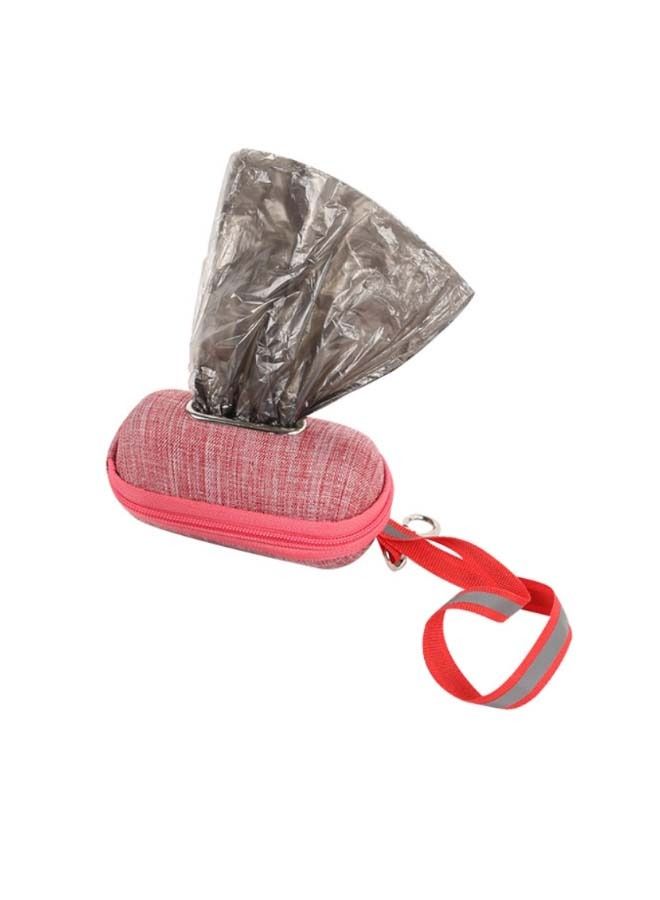 Altheqa Portable Pet Dog Waste Bag Dispenser Pick Up Bags Holder with Rope Cleaning Garbage Accessories pink - Image 1