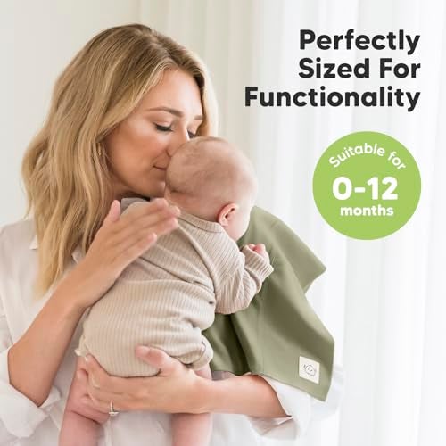 KeaBabies Organic Burp Cloths Baby Boy, Girl - 6-Pack Large 100% Cotton Burping Cloths for Babies, Spit Up Rags, Super Absorbent, Ultra Soft Newborn Rag, Gender Neutral, Machine Washable, Durable (Embrace) - Image 5