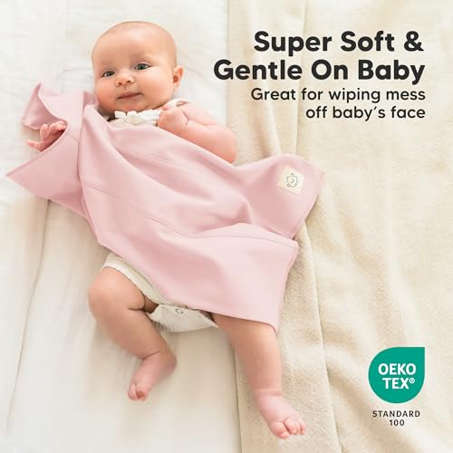 KeaBabies Organic Burp Cloths Baby Boy, Girl - 6-Pack Large 100% Cotton Burping Cloths for Babies, Spit Up Rags, Super Absorbent, Ultra Soft Newborn Rag, Gender Neutral, Machine Washable, Durable (Embrace) - Image 4