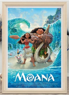 Moana Movie Poster Wall Art | 2023 Minimalist  Movie Poster | High Quality Canvas Cloth Poster | Moana (2016) Classic Anime Poster Print