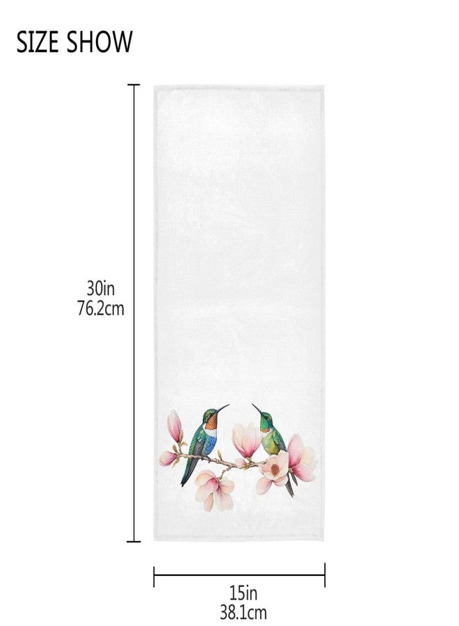 بفريون مناشف يد من بفروين بتصميم طيور الطنان والماغنوليا، مقاس 16×30 بوصة، مناسبة لفصلي الربيع والصيف، مزينة بأغصان الزهور والطيور الغريبة، مثالية للحمامات الصغيرة، أو كقطعة ديكور للمطبخ أو الأطباق أو للضيوف، أو كقطعة ديكور لليدين أو الوجه أو للصالة الرياضية أو المنتجع الصحي أو الحمام. - Image 3