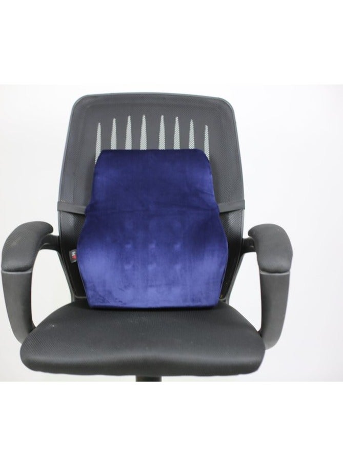 Max Comfort High-quality medical foam backrest - back and lumbar support pillow to relieve lower pain for offices and cars - blue - Image 3