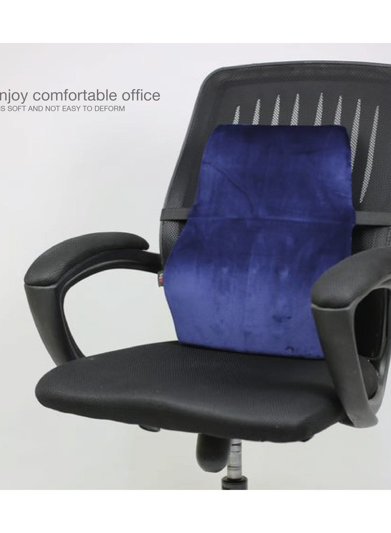 Max Comfort High-quality medical foam backrest - back and lumbar support pillow to relieve lower pain for offices and cars - blue - Image 4