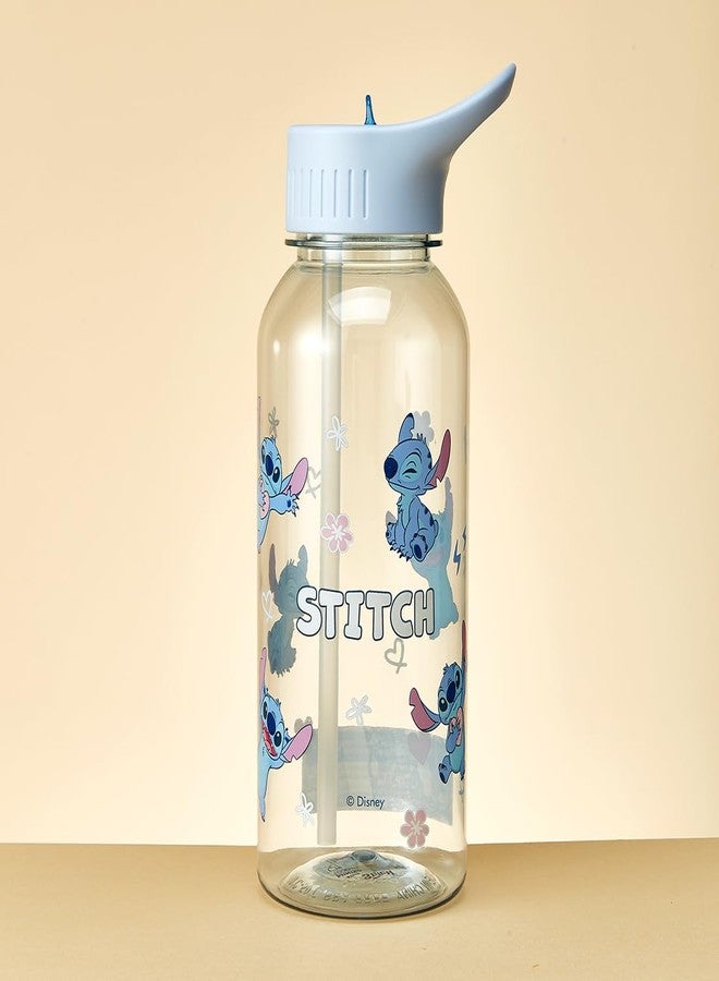 MINISO Disney Lilo & Stitch Plastic Water Bottle 34 OZ for School or Travel, BPA-Free Plastic Bottle With Screw Top And Flip-Up Straw Lid, Sports Hydration(Stitch) for kid - Image 2