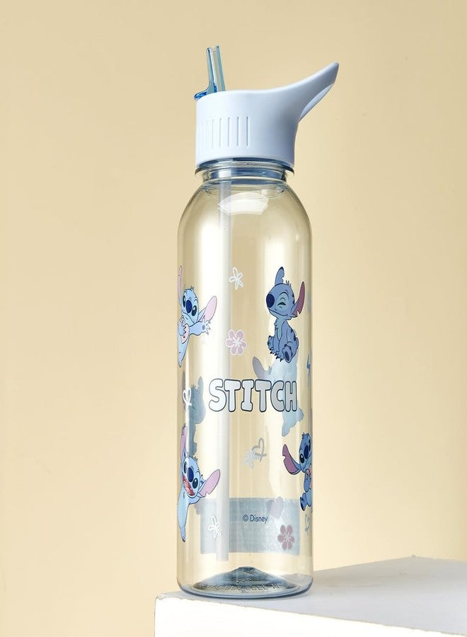 MINISO Disney Lilo & Stitch Plastic Water Bottle 34 OZ for School or Travel, BPA-Free Plastic Bottle With Screw Top And Flip-Up Straw Lid, Sports Hydration(Stitch) for kid - Image 3