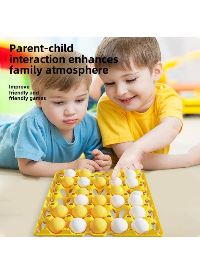 Generic - Table Tennis Backgammon Children's Competitive Game Chess Parent-child Interactive Fun Table Games Intelligence Toys Wholesale-Color:Table Tennis Backgammon  Yellow Plate E-commerce Box - Image 1