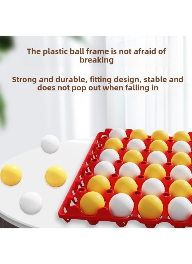 Generic - Table Tennis Backgammon Children's Competitive Game Chess Parent-child Interactive Fun Table Games Intelligence Toys Wholesale-Color:Table Tennis Backgammon  Yellow Plate E-commerce Box - Image 1