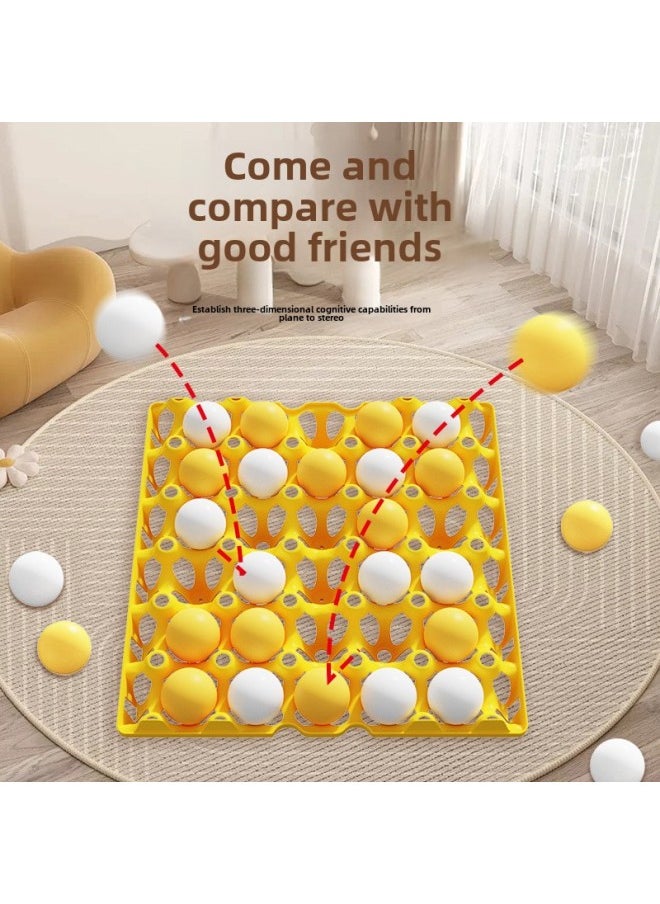 Generic - Table Tennis Backgammon Children's Competitive Game Chess Parent-child Interactive Fun Table Games Intelligence Toys Wholesale-Color:Table Tennis Backgammon  Yellow Plate E-commerce Box - Image 1