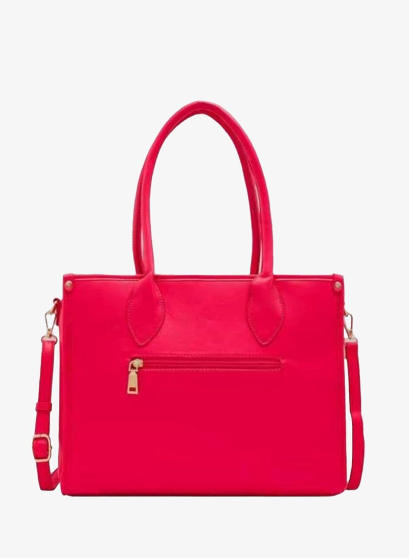 CAPRESE-CHECKER SATCHEL MEDIUM FUCHSIA - Image 3