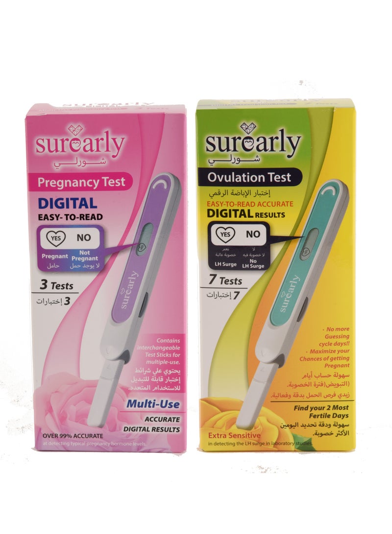 Surearly Surearly Digital Home Test Kit (Ovulation + Pregnancy) 