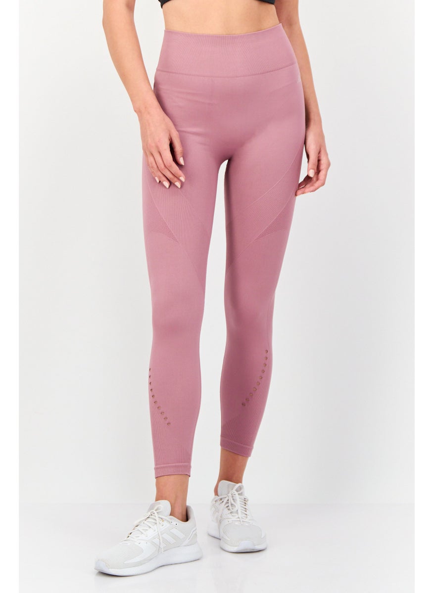 Adidas Women Tight Fit Yoga 7/8 Leggings, Dark Mauve  - Image 1