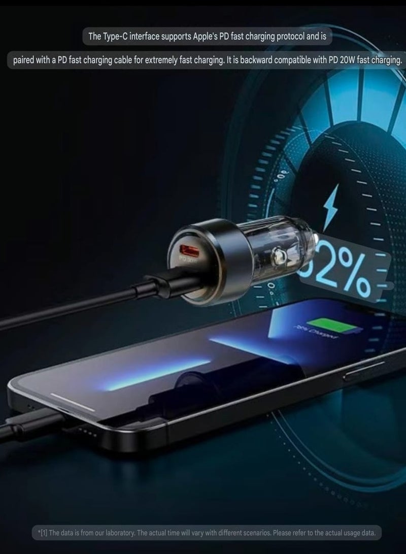 جريت وول شاحن سيارة GREAT WALL معدني بقوة 100 واط – شحن سريع Type-C متوافق مع Samsung S25 Ultra، شاحن مزدوج بمنفذ USB، PPS 30 واط - Image 5