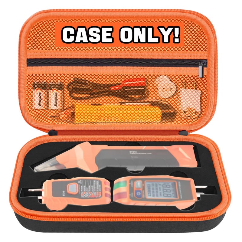 Hard Case for Klein Tools ET310 AC Circuit Breaker Finder Electric Tester 80041 Outlet Repair Tool Kit RT250 GFCI Outlet Tester and Accessories Electrical Tools Storage Organizer Bag Case Only