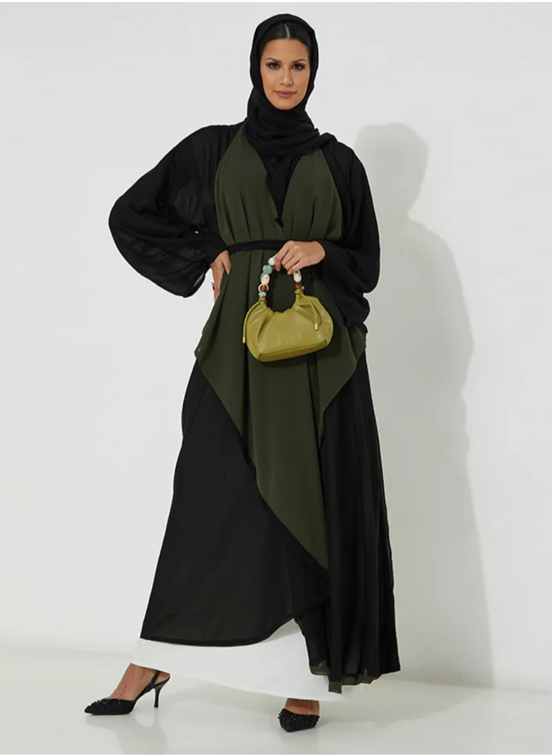 Rosette Abaya Double face Abaya