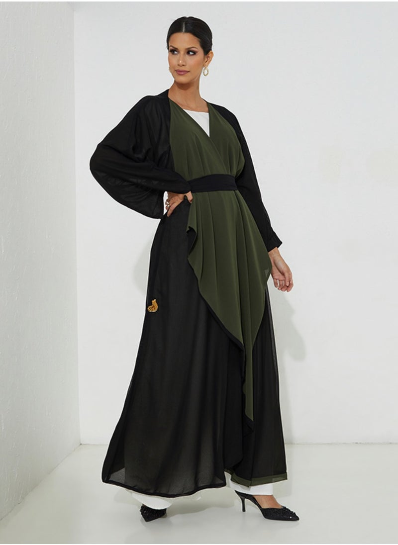 Rosette Abaya - Double face Abaya - Image 1