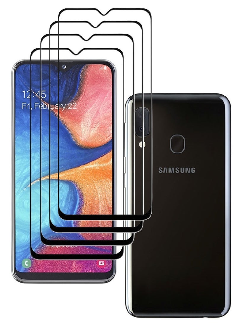 AINA 4 Pieces Tempered Glass Screen Protector 5D Designed For Samsung Galaxy A20e Full Glue Edge to Edge Full Screen Coverage And Bubble Free - Image 1