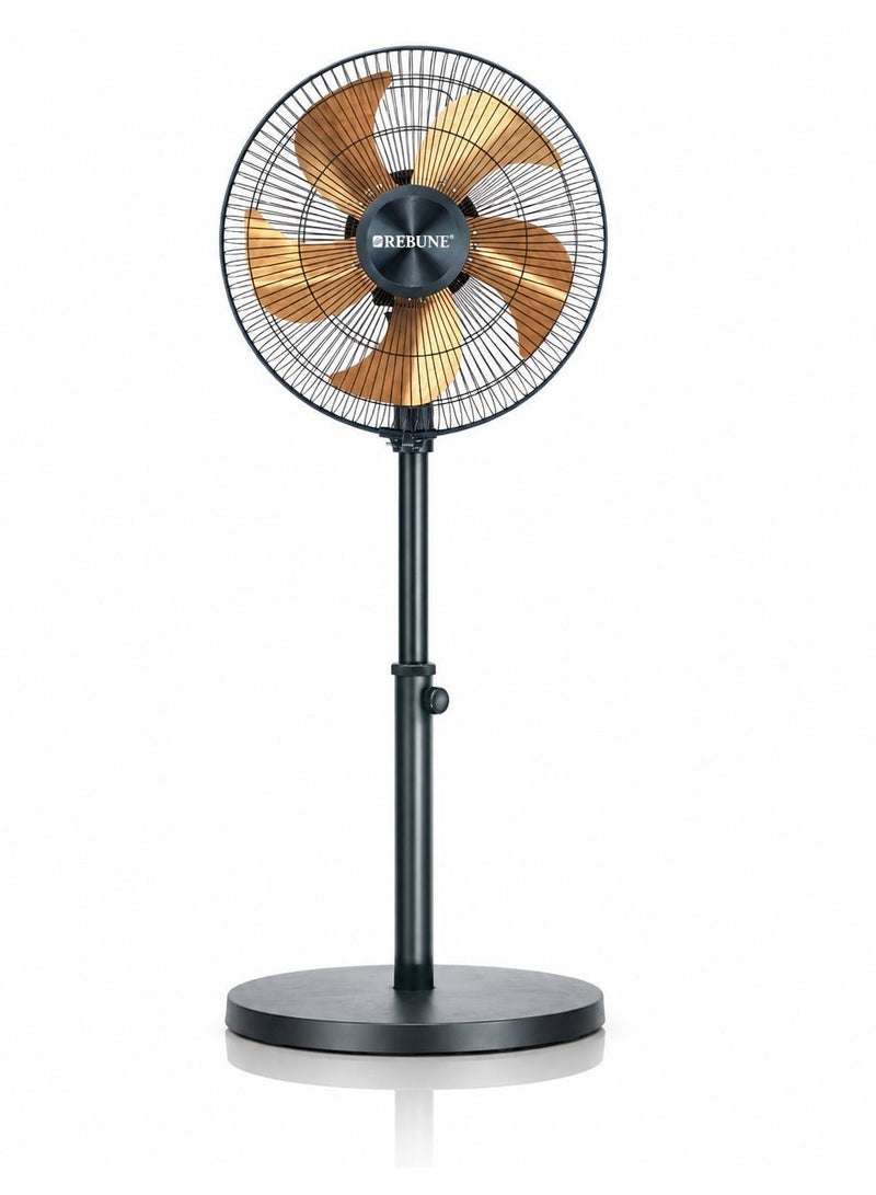 ريبون Stand Fan 12-Inch, 45 W, 4 Speeds, Adjustable Tilt, Stable Base 45 W RE-16-002 Dark grey - Image 1