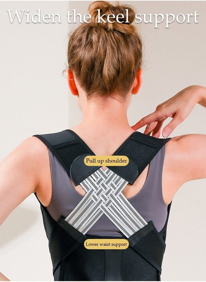 Posture Corrector for Women, Back Brace Fully Adjustable  Comfy, Muscle Memory Support Straightener, Providing Pain Relief from Neck, Shoulder, and Upper and Lower Back - Image 4
