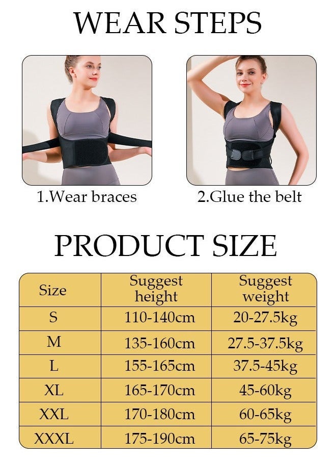 Posture Corrector for Women, Back Brace Fully Adjustable  Comfy, Muscle Memory Support Straightener, Providing Pain Relief from Neck, Shoulder, and Upper and Lower Back - Image 2