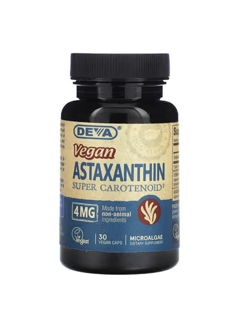 Deva Vegan Astaxanthin, 4 mg, 30 Vegan Caps