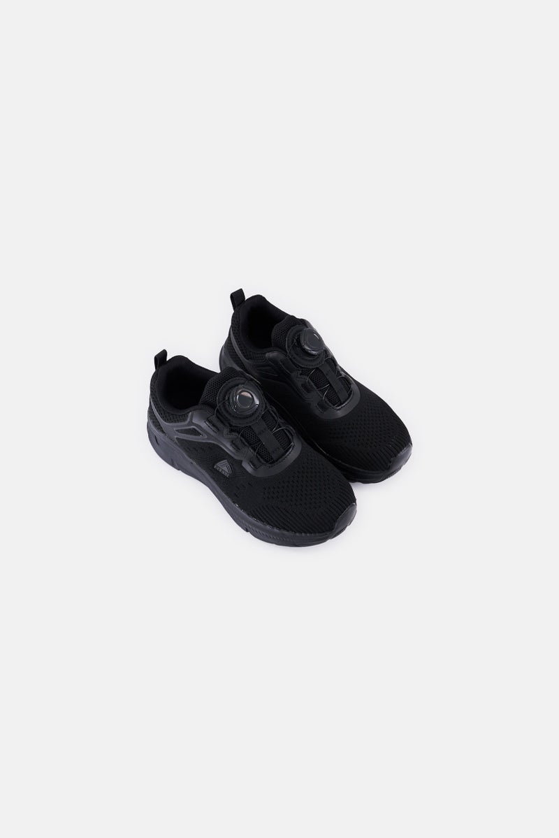 RBX Kids Boys Laces Disc Closure School Shoes, Black  - Image 4