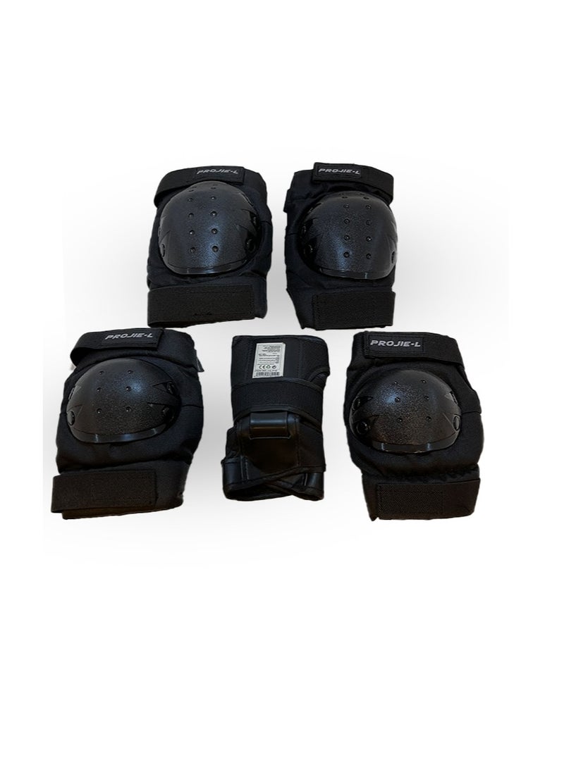 Generic Sports Protection Gear Set - 6 Pieces - Black 