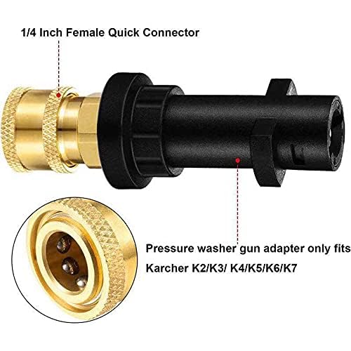 Detetap High Pressure Washer Gun Adapter 1/4" Spray Nozzle Tips Sets Brass Female Quick Connector for Karcher k2 k3 k4 k5 k6 K7 - Image 3