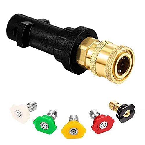 Detetap High Pressure Washer Gun Adapter 1/4" Spray Nozzle Tips Sets Brass Female Quick Connector for Karcher k2 k3 k4 k5 k6 K7 - Image 2