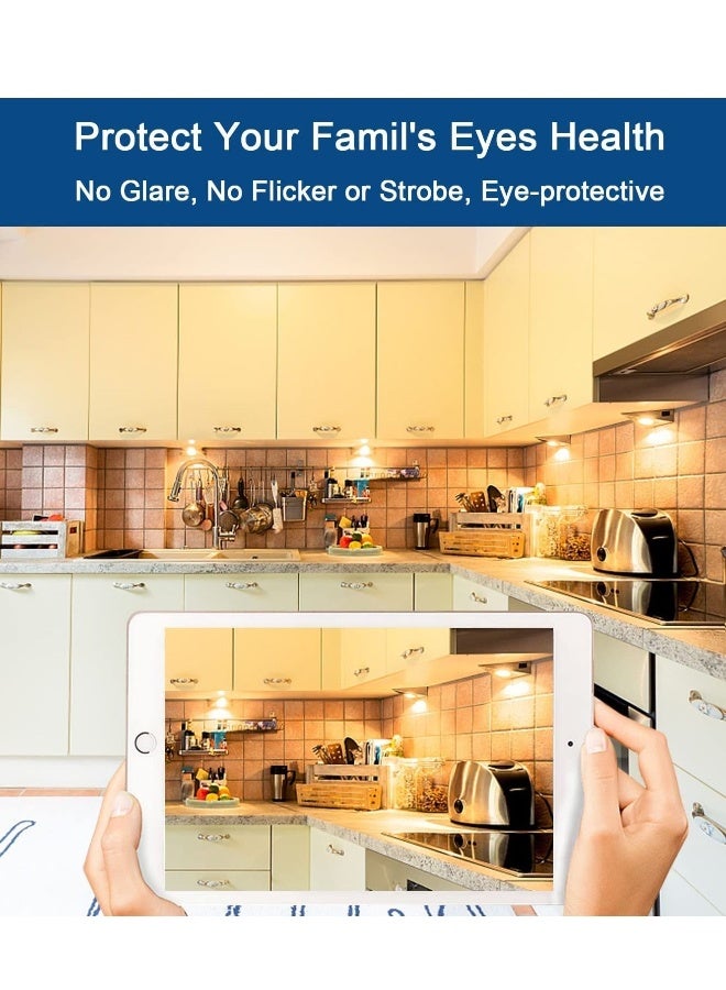 8 عبوة مصباح LED G8 قابل للتعتيم لاضاءة قرصية، مصابيح بديلة لمصباح الهالوجين، ضوء أبيض دافئ لإضاءة أسفل الطاولة المطبخ وأسطح الخزائن - Image 2