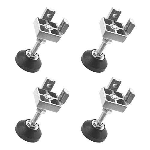 Rrina 4 Sets 4040 Series Aluminum Profile Adjustable Feet for T Slot 8mm Leveling Leg - Image 1