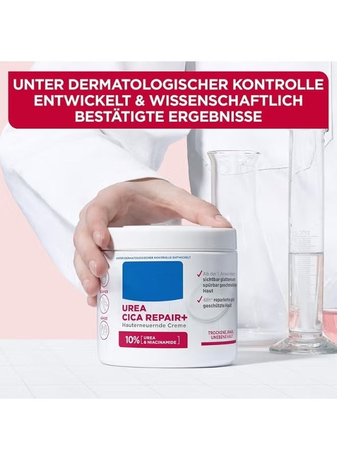 Urea Cica Repair Cream, Urea Cica Repair+ Renewing Cream, Body Moisturiser for Dry, Rough, Bumpy Skin, with 10% Urea and Niacinamide, Hypoallergenic Fragrance, 400ml - Image 4