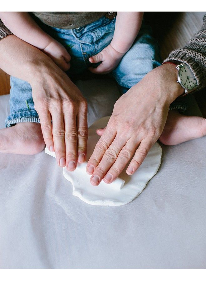 pearhead My Little Prints Babyprints Keepsake Tin Kit Baby Girl Or Baby Boy Gender Neutral Baby Handprint Impression Keepsake Gray - Image 3