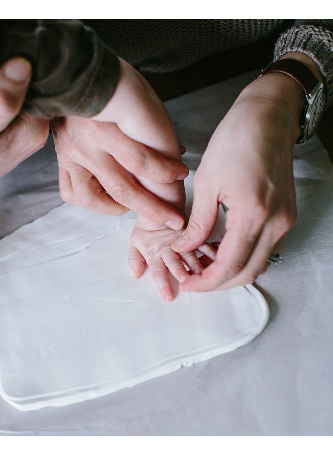 pearhead My Little Prints Babyprints Keepsake Tin Kit Baby Girl Or Baby Boy Gender Neutral Baby Handprint Impression Keepsake Gray - Image 5