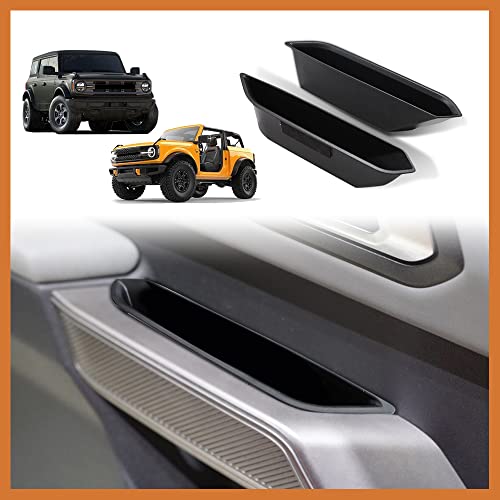 TripleAliners for Bronco 2021-2024 Door Handle Storage Organizer Inner Tray Phone Pocket Insert Box 2PCS Compatible with Bronco 2021 2022 2023 2024(Door Handle Storage Box) - Image 1