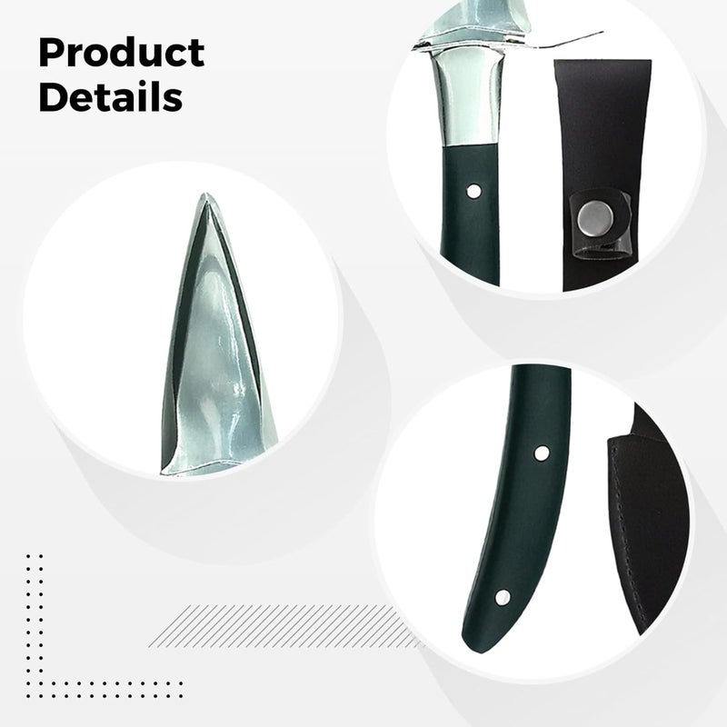 Stainless Steel Oyster Knife Kit, Wood Handle & Sheath - Image 5