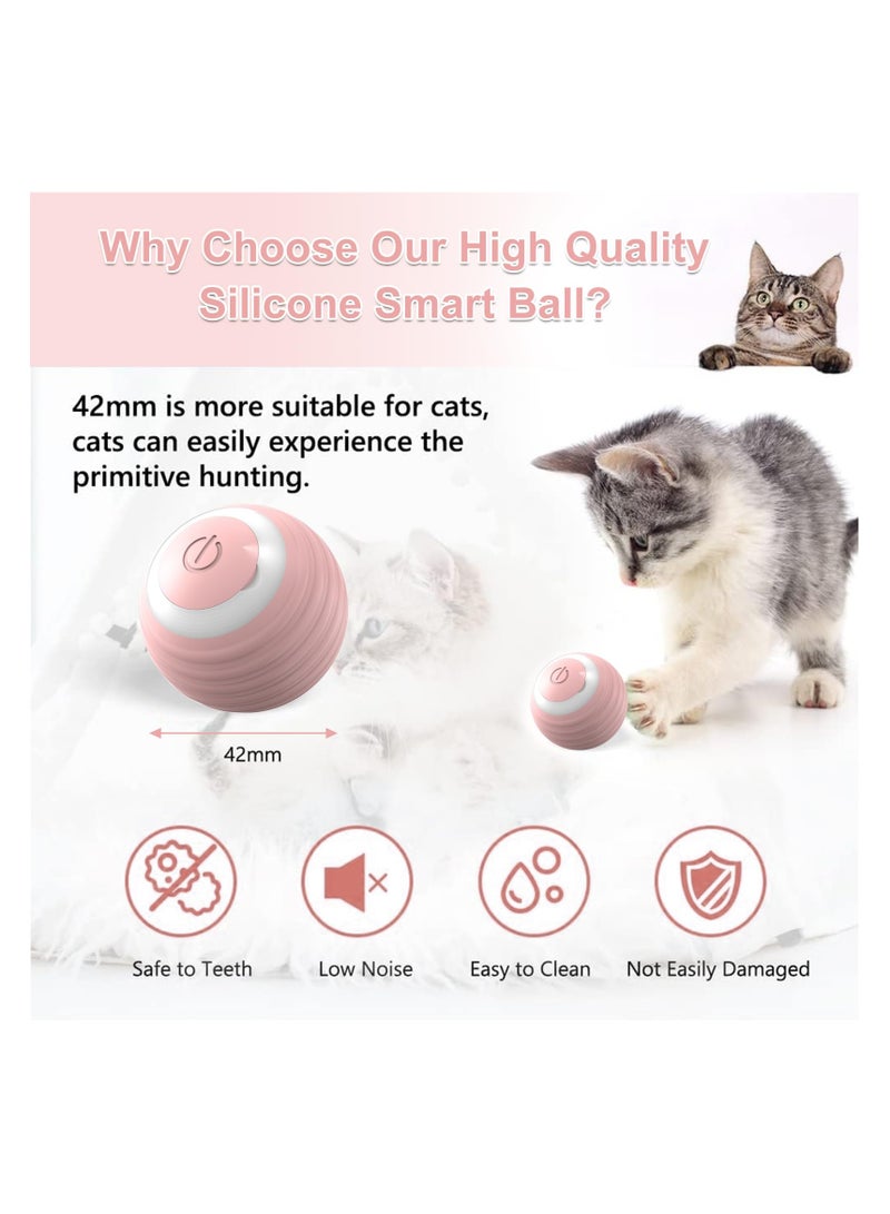 RTYY Interactive Cat Toy Ball,  Smart Ball cat Toy for Indoor Cat Kitten,Cat Toys Gift for Your Kitty (Pink) - Image 2