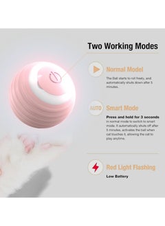 RTYY Interactive Cat Toy Ball,  Smart Ball cat Toy for Indoor Cat Kitten,Cat Toys Gift for Your Kitty (Pink)  - Image 4
