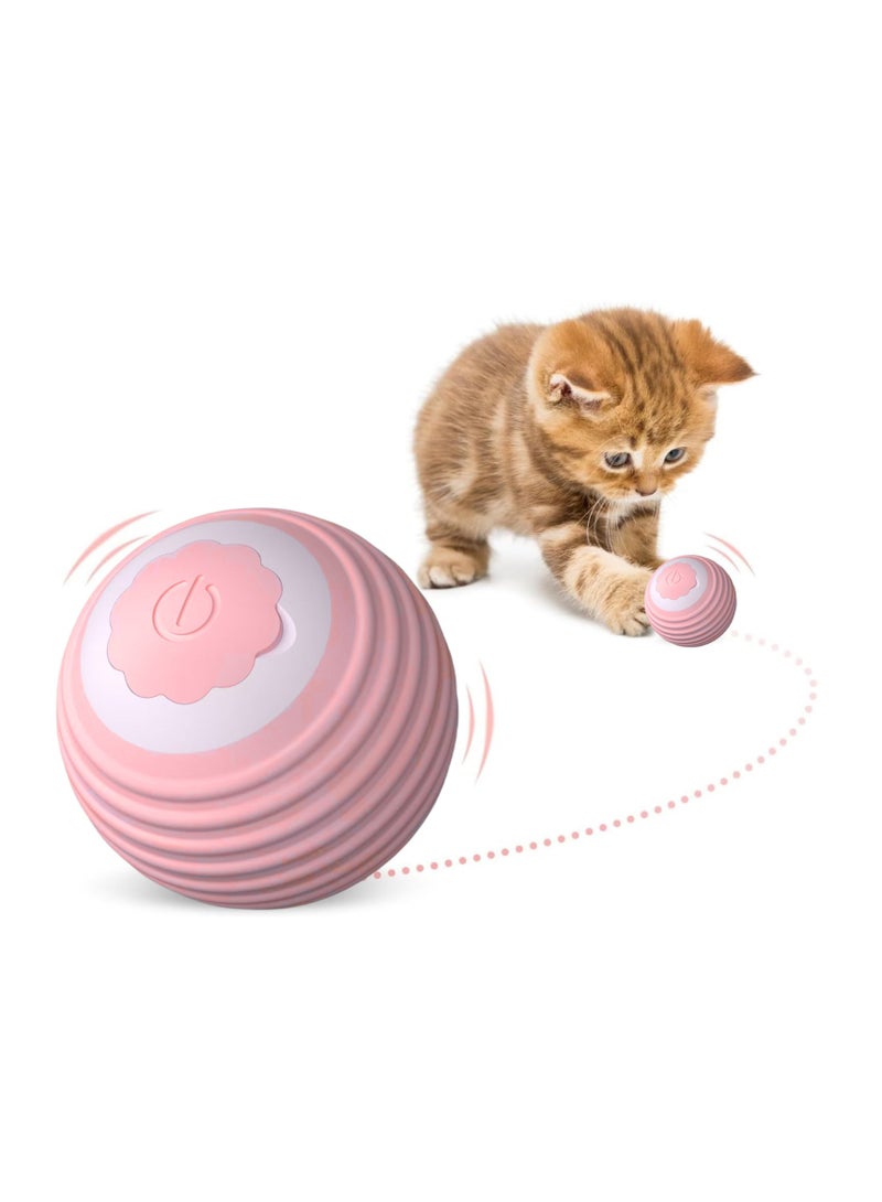 RTYY Interactive Cat Toy Ball,  Smart Ball cat Toy for Indoor Cat Kitten,Cat Toys Gift for Your Kitty (Pink) - Image 1