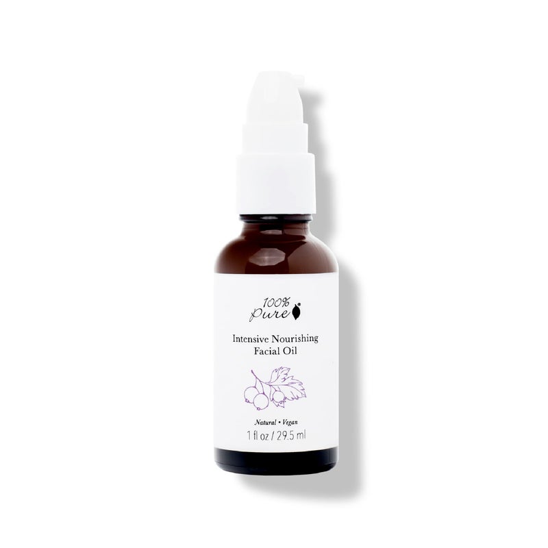 100 % Pure 100% PURE Intensive Nourish Facial Oil Hydrating Face & Body Moisturizer Natural Illuminating Dry Skincare for Women & Men - Vegan - 1oz - Image 1
